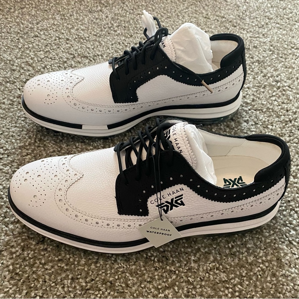 NWT PXG X Cole Haan Waterproof Tour Golf Shoes With Socks, Laces, and Shoe Bags - Picture 3 of 13